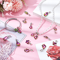 36 шт. 12 стиля европейские подвески из сплава стекла&nbsp;PALLOY-PH01787