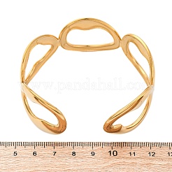 Браслеты-манжеты из нержавеющей стали 304 для женщин&nbsp;LS-BJEW-D306-07G