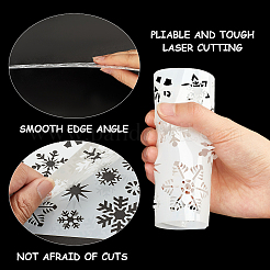 6 шт. 3 стиля рождественская тематика пластиковые выдолбленные трафареты для рисования шаблоны DIY-GF0009-92