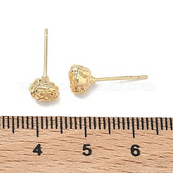 Серьги-гвоздики из латуни Nuggets&nbsp;EJEW-F403-01G