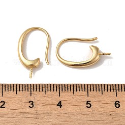 Стойки покрытие латунь серьги крючки KK-G480-09LG