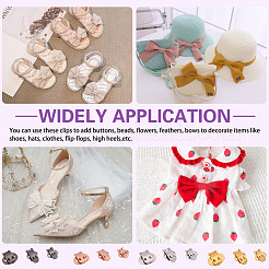 60 шт. железные плоские пустые зажимы для обуви&nbsp;JX109A