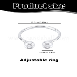 3 шт. наборы колец из латуни и пластика с жемчугом для женщин&nbsp;RJEW-LP0003-50B