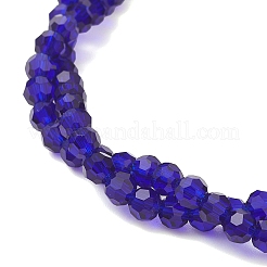 Браслет из прозрачных стеклянных бусин BJEW-JB12876-01