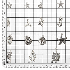90шт 15 стиля подвески из сплава в тибетском стиле&nbsp;TIBE-PH0002-16