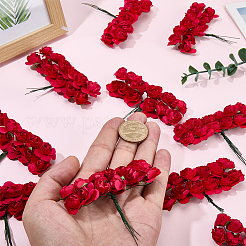 144шт бумажный искусственный цветок розы&nbsp;DIY-SP0005-95B