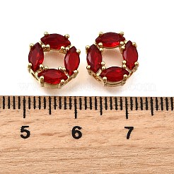 Латунные микро проложить кубического циркония бусы KK-F913-02G