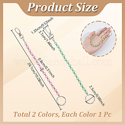 Брелок с бусинами кошачий глаз KEYC-NB00024
