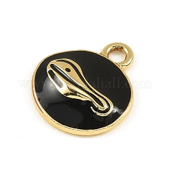 Подвески из сплава кофе с эмалью&nbsp;ENAM-B038-01G-01