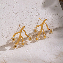 Серьги-гвоздики в форме цветка из нержавеющей стали 304&nbsp;BV7719