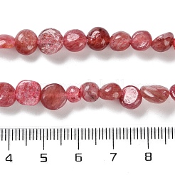 Природного кварца клубники нитей бисера G-P497-01C-02