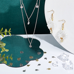 48 шт. 2-х цветные подвески из латуни с покрытием на стойке&nbsp;KK-BC0011-97