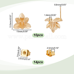 10 шт. латунные серьги-гвоздики&nbsp;KK-UN0002-63