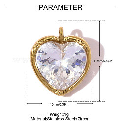 Подвески из нержавеющей стали 304 с микропаве из кубического циркония&nbsp;STAS-OY007-52G
