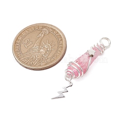 3 шт. 3 стиля гальванизированные натуральные кварцевые кристаллы самородки медная проволока обернутые подвески PALLOY-JF03128-06