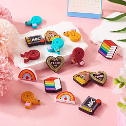 16 шт. 8 стильных экологически чистых силиконовых бусины для пищевых продуктов&nbsp;SIL-TA0001-74