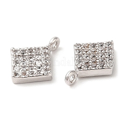 Латунные микропаве прозрачные подвески с фианитом KK-M246-31P