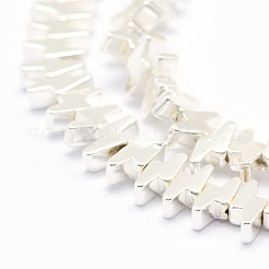 Гальванизировать немагнитных синтетический гематит бисер пряди&nbsp;G-L485-19-S