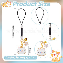 Подвеска из сплава с эмалью в форме кошки HJEW-AB00718