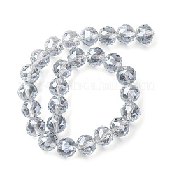 Прозрачные стеклянные бусины гальваническим пряди&nbsp;EGLA-N002-34F-F03