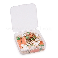 50шт 2 стиля подвески из сплава с эмалью ENAM-LS0001-26LG