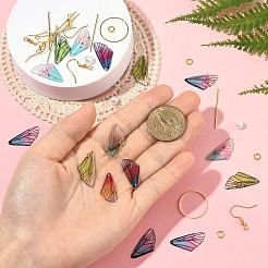 Наборы для изготовления сережек в виде крыльев насекомых своими руками DIY-YW0016-15