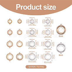 14 шт. 14 стиля латунных подвесных кабошонов и соединительных кабошонов&nbsp;FIND-BY0001-13
