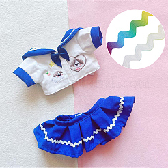 10 м хлопчатобумажной волнистой бахромчатой ленты цвета радуги OCOR-WR0001-31