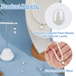 1 нить бусин из натурального культивированного пресноводного жемчуга&nbsp;PEAR-HS0001-18