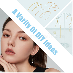 36 шт. 3 латунных крючка для сережек&nbsp;KK-FH0004-81