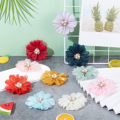 10шт. 10-х цветный шелковый цветок DIY-NB0011-03