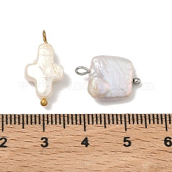 Наборы для изготовления подвесок из натурального жемчуга и ракушек&nbsp;SSHEL-XCP0001-14