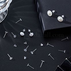 500шт экологически чистые пластиковые серьги-гвоздики KY-SP0001-03B