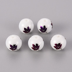 Гальванические стеклянные бусины EGLA-Q123-010E