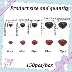 1 коробка плоских треугольных пластиковых носов-кабошонов DOLL-GO0001-04D