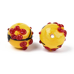 Эмалевые бусины ручной работы в технике лэмпворк LAMP-T023-23I