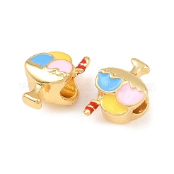 Латунь эмаль европейские шарики&nbsp;KK-Z140-07G