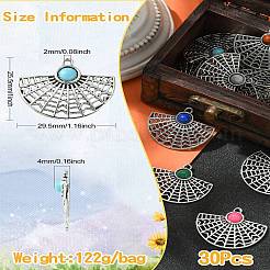 30шт подвески из смолы с имитацией бирюзы&nbsp;RESI-CJ0003-68