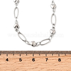 Ожерелья из нержавеющей стали 304 в форме сердца для женщин NJEW-A046-02B-P