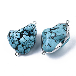 Соединители звеньев синтетической бирюзы&nbsp;G-N0326-021