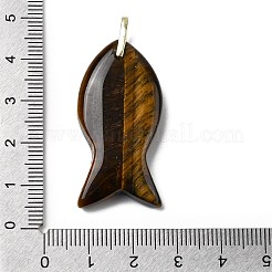 Природных тигровый глаз подвески KK-D021-05E-G