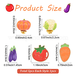 5 шт. 5 стиля латунные булавки из растительной смолы для рюкзака&nbsp;JEWB-YW0001-13