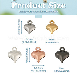 100 шт. подвески из нержавеющей стали 5-х цветов&nbsp;STAS-BT0001-14