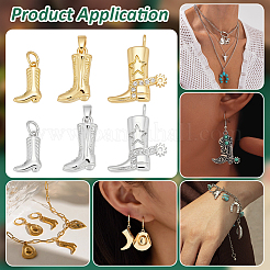 12 шт. 6 стиля латунные подвески с микропаве и кубическим цирконием&nbsp;KK-PH0013-88