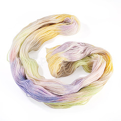 1 моток пряжи 80% шерсть 20% акрил радужного сегментного крашения OCOR-TA0003-02E