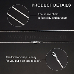 Латунь круглый змея цепи ожерелье материалы&nbsp;NJEW-PH0001-19