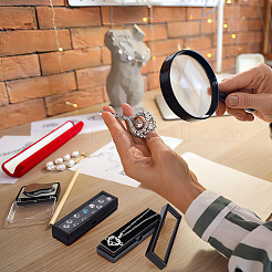 Коробки из искусственной кожи с прозрачным стеклянным окном CON-WH0095-118