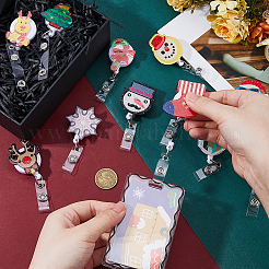 12 шт. рождественские акриловые значки на катушках&nbsp;HJEW-FH00219