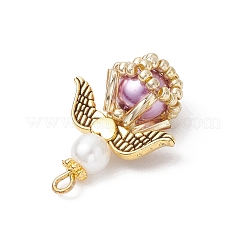 Стеклянные жемчужины круглые бусины подвески&nbsp;PALLOY-MZ00747-03