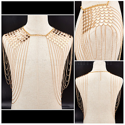 Сплав сексуальный плечевой бюстгальтер цепочка для тела AJEW-WH0314-163KCG